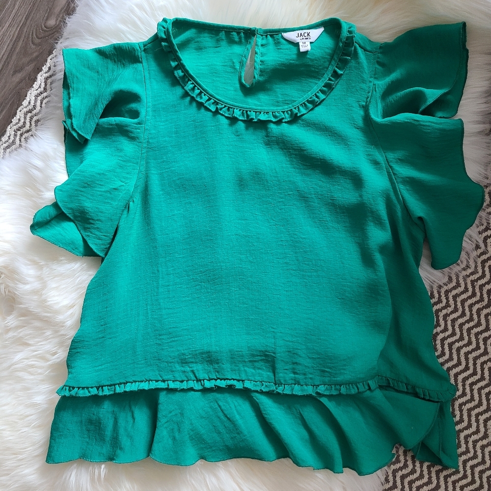 BB Dakota emerald blouse